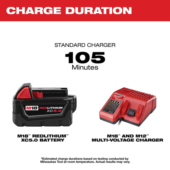 Milwaukee Tool Milwaukee M18™ REDLITHIUM™ XC 5.0Ah Battery and Charger Starter Kit