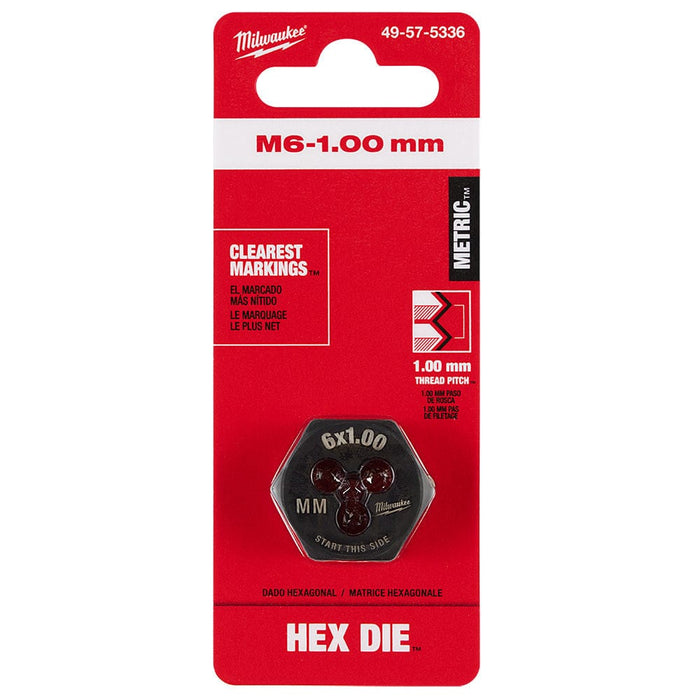 Milwaukee Tool Accessories Milwaukee M6-1.00 mm 1-Inch Hex Threading Die