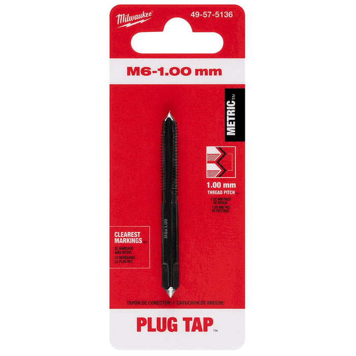 Milwaukee Tool Accessories Milwaukee M6-1.00 mm Straight Flute Plug Tap