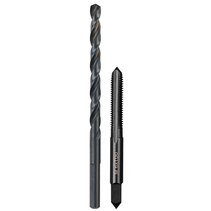 Milwaukee Tool Power Tools Accessories Milwaukee M6-1.00 mm Straight Flute Plug Tap & #9 Drill Bit