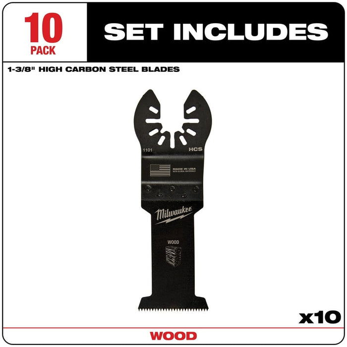 Milwaukee Tool Accessories Milwaukee Milwaukee® OPEN-LOK™ 1-3/8" HCS WOOD BLADES 10PK