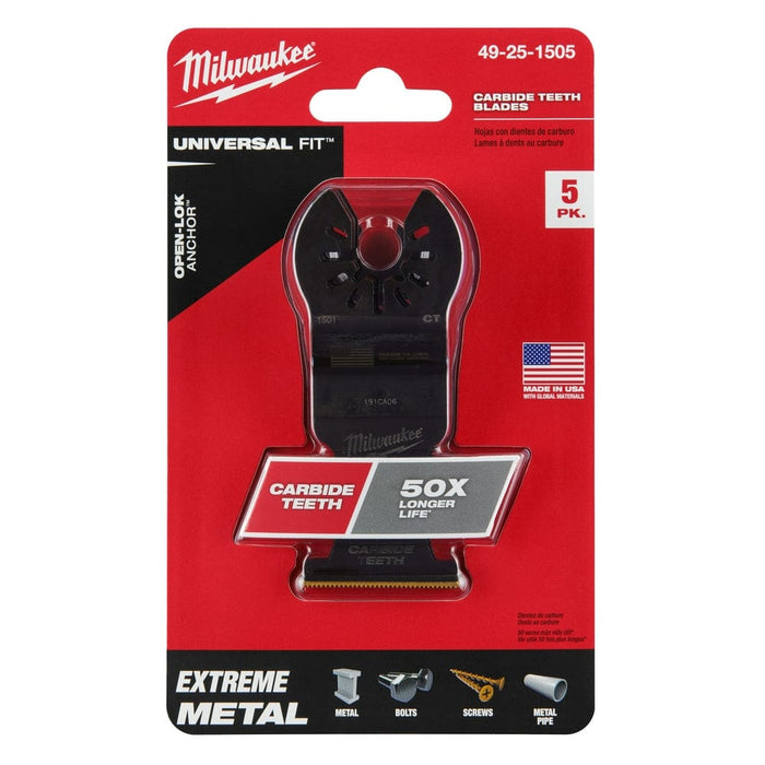 Milwaukee Tool Accessories Milwaukee Milwaukee® OPEN-LOK™ 1-3/8" TITANIUM ENHANCED CARBIDE TEETH METAL BLADE 5PK