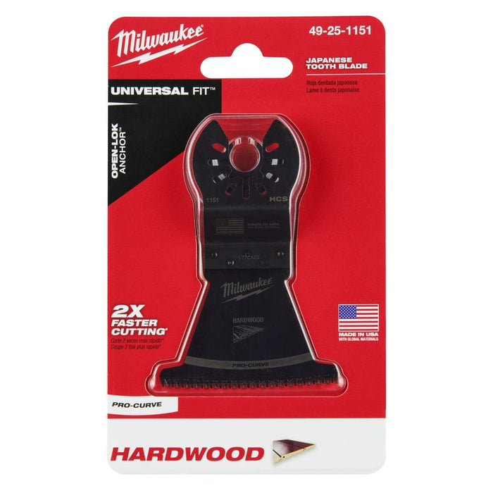 Milwaukee Tool Accessories Milwaukee Milwaukee® OPEN-LOK™ 2-1/2" HCS JAPANESE TOOTH PRO-CURVE™ HARDWOOD BLADE 1PK