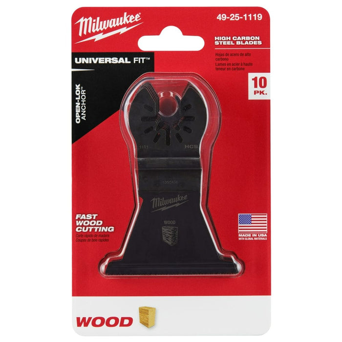 Milwaukee Tool Accessories Milwaukee Milwaukee® OPEN-LOK™ 2-1/2" HCS WOOD BLADES 10PK