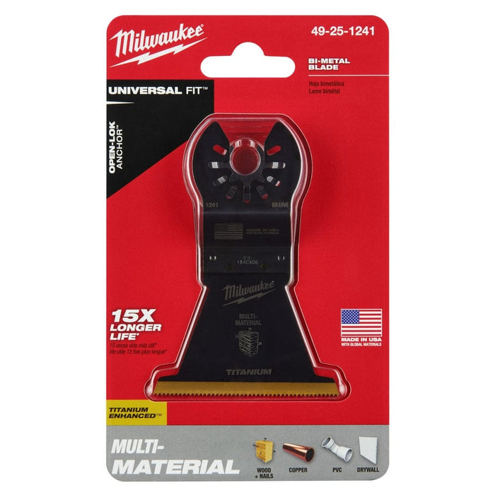 Milwaukee Tool Accessories Milwaukee Milwaukee® OPEN-LOK™ 2-1/2" TITANIUM ENHANCED BI-METAL MULTI-MATERIAL BLADE 1PK