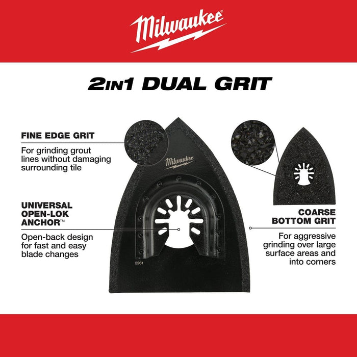 Milwaukee Tool Accessories Milwaukee Milwaukee® OPEN-LOK™ 2-IN-1 HYBRID CARBIDE GRIT BLADE 1PK