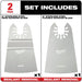 Milwaukee Tool Accessories Milwaukee Milwaukee® OPEN-LOK™ 2" RIGID & 2" FLEXIBLE SCRAPER VARIETY PACK 2PC