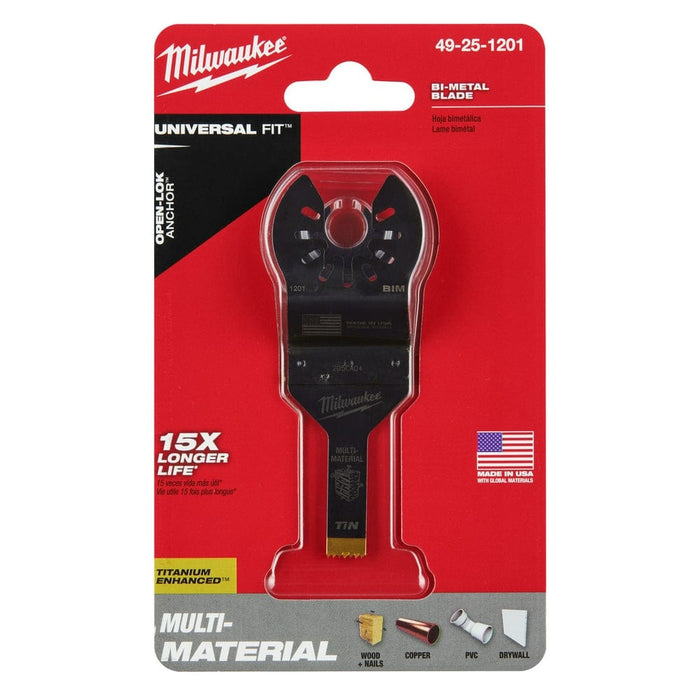 Milwaukee Tool Accessories Milwaukee Milwaukee® OPEN-LOK™ 3/8" TITANIUM ENHANCED BI-METAL MULTI-MATERIAL BLADE 1PK