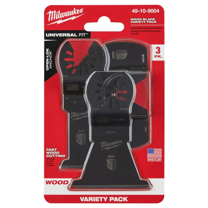 Milwaukee Tool Accessories Milwaukee Milwaukee® OPEN-LOK™ 3PC WOOD CUTTING MULTI-TOOL BLADE VARIETY PACK