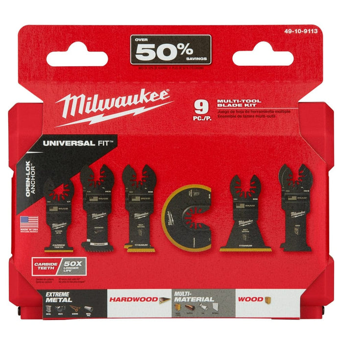 Milwaukee Tool Milwaukee Milwaukee® OPEN-LOK™ 9PC MULTI-TOOL BLADE KIT