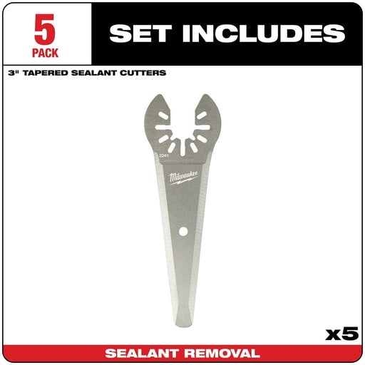 Milwaukee Tool Accessories Milwaukee Milwaukee® OPEN-LOK™ TAPERED SEALANT CUTTING BLADE 5PK