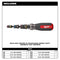 Milwaukee Tool Milwaukee Multi-Nut Driver W/ SHOCKWAVE Impact Duty™ Magnetic Nut Drivers