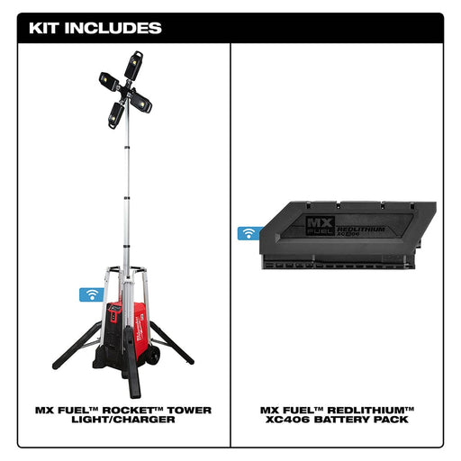 Milwaukee Tool Tools Milwaukee MX FUEL™ ROCKET™ Tower Light/Charger