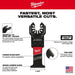 Milwaukee Tool Accessories Milwaukee NITRUS CARBIDE™ Extreme Materials Universal Fit OPEN-LOK™ Multi-Tool Blade 3PK