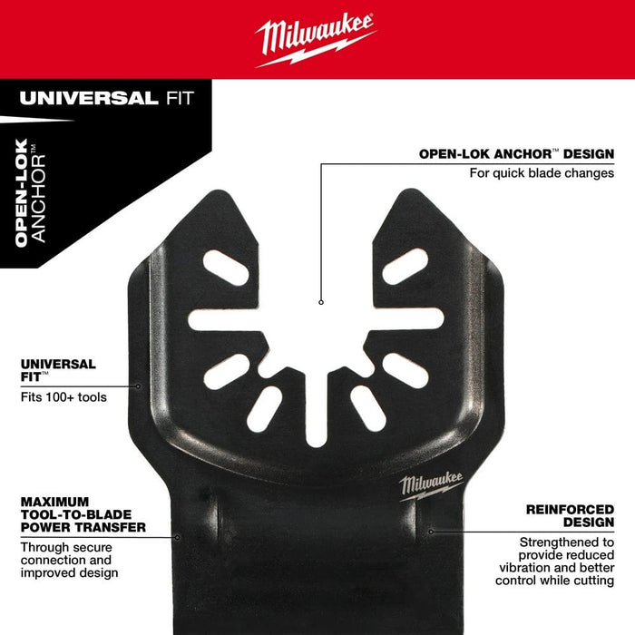 Milwaukee Tool Milwaukee NITRUS CARBIDE™ Extreme Materials Universal Fit OPEN-LOK™ Multi-Tool Blade 5PK