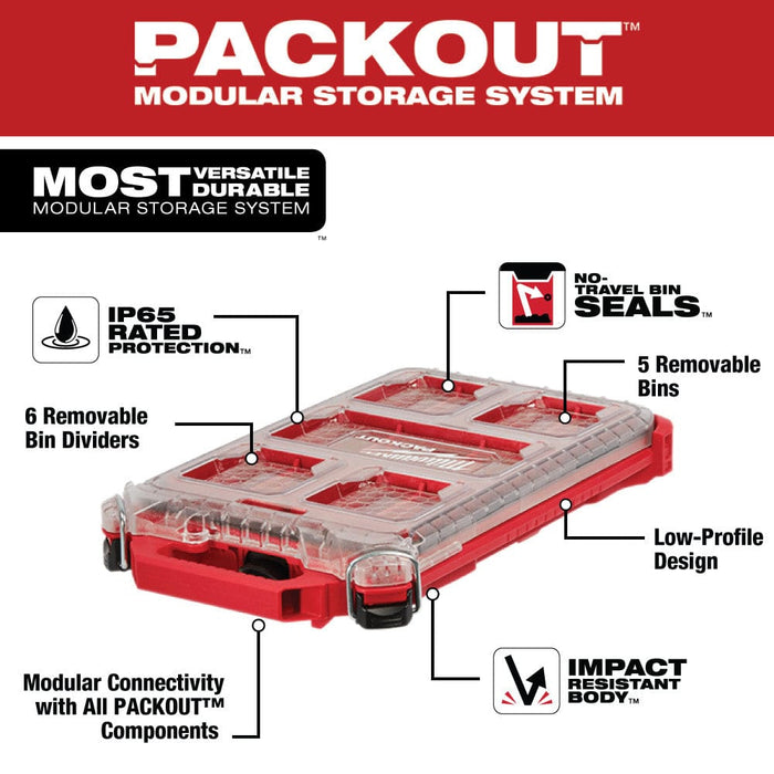 Milwaukee Tool Tool Storage Milwaukee PACKOUT™ Compact Low-Profile Organizer