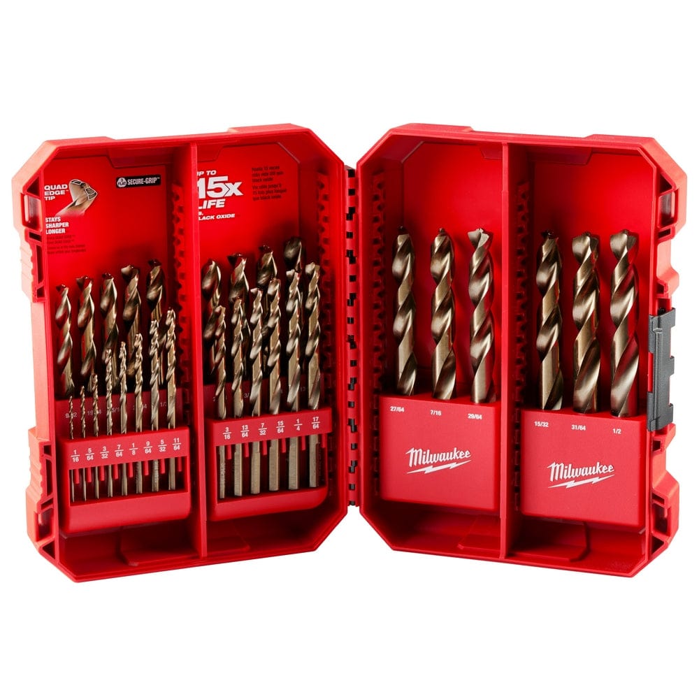 Milwaukee Tool Milwaukee RED HELIX™ Cobalt Drill Bit Set – 29PC