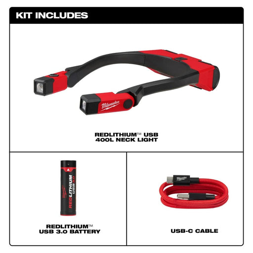 Milwaukee Tool Tools Milwaukee REDLITHIUM™ USB 400L Neck Light