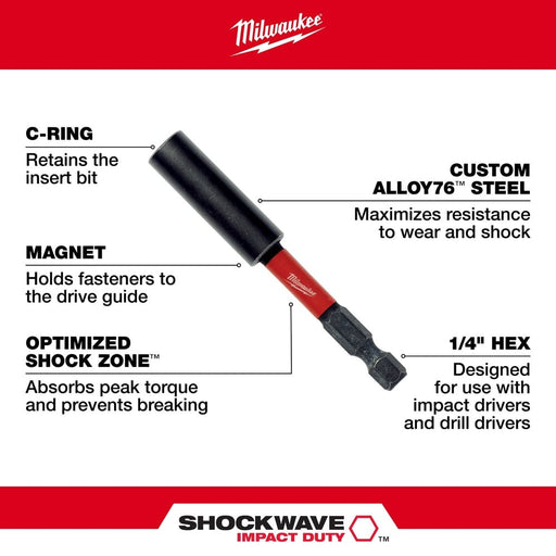 Milwaukee Tool Milwaukee SHOCKWAVE™ 12 in. Magnetic Bit Tip Holder