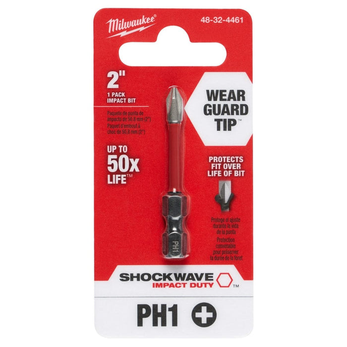 Milwaukee Tool Milwaukee SHOCKWAVE™ 2 in. Impact Phillips #1 Power Bit