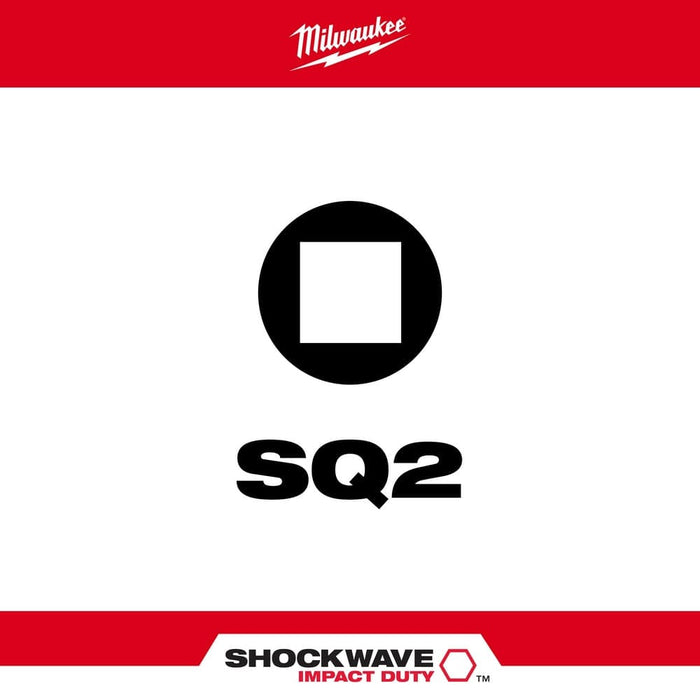 Milwaukee Tool Milwaukee SHOCKWAVE™ 2 in. Impact Square Recess #2 Power Bits