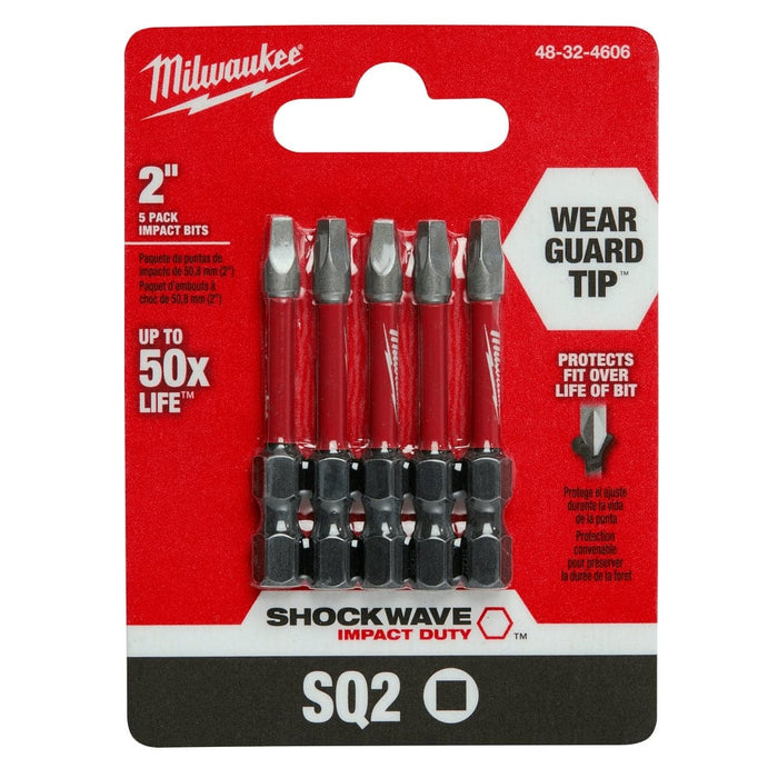 Milwaukee Tool Milwaukee SHOCKWAVE™ 2 in. Impact Square Recess #2 Power Bits