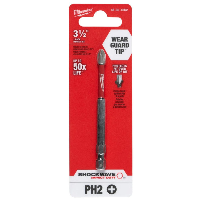 Milwaukee Tool Milwaukee SHOCKWAVE™ 3-1/2 in. Impact Phillips #2 Power Bit