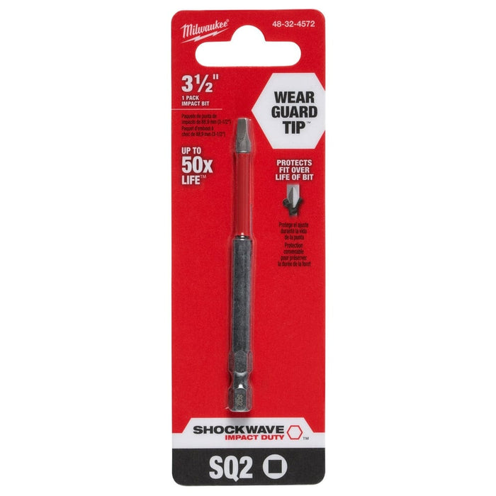 Milwaukee Tool Milwaukee SHOCKWAVE™ 3-1/2 in. Impact Square Recess #2 Power Bit