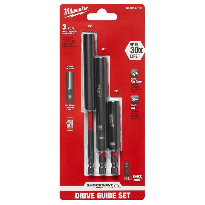 Milwaukee Tool Milwaukee SHOCKWAVE™ 3-Piece Impact Magnetic Drive Guide Set