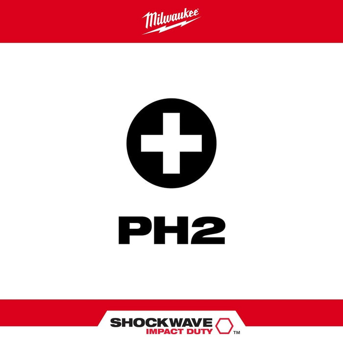 Milwaukee Tool Milwaukee SHOCKWAVE™ 6 in. Phillips #2 Impact Power Bit