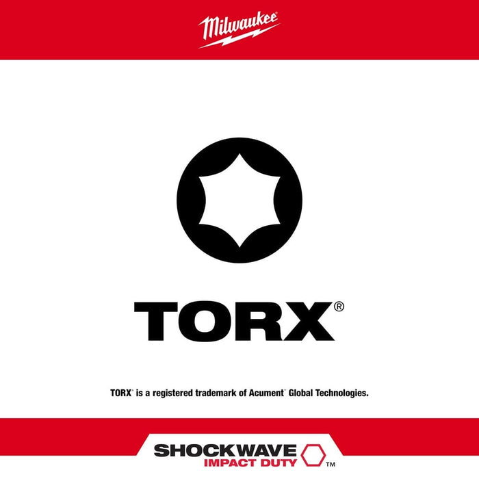 Milwaukee Tool Milwaukee SHOCKWAVE™ 7-Piece Impact Torx Insert Bit Set