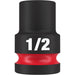 Milwaukee Tool Accessories Milwaukee SHOCKWAVE™ Impact Duty™ 1/2" Drive 1/2" Standard 6 Point Socket