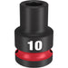 Milwaukee Tool Accessories Milwaukee SHOCKWAVE™ Impact Duty™ 1/2" Drive 10MM Standard 6 Point Socket