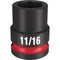 Milwaukee Tool Accessories Milwaukee SHOCKWAVE™ Impact Duty™ 1/2" Drive 11/16" Standard 6 Point Socket