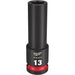 Milwaukee Tool Accessories Milwaukee SHOCKWAVE™ Impact Duty™ 1/2" Drive 13MM Deep 6 Point Socket