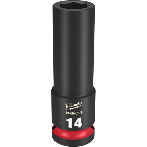 Milwaukee Tool Accessories Milwaukee SHOCKWAVE™ Impact Duty™ 1/2" Drive 14MM Deep 6 Point Socket