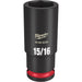 Milwaukee Tool Accessories Milwaukee SHOCKWAVE™ Impact Duty™ 1/2" Drive 15/16" Deep 6 Point Socket