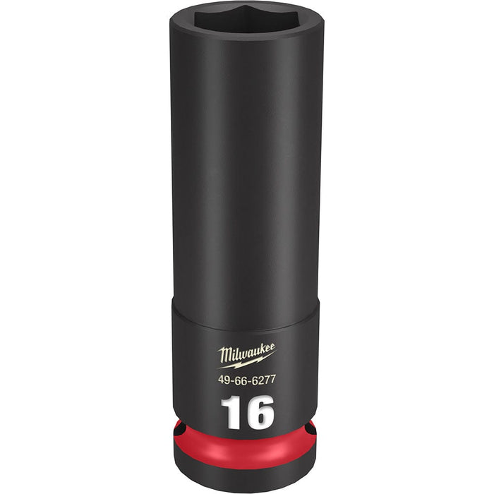 Milwaukee Tool Accessories Milwaukee SHOCKWAVE™ Impact Duty™ 1/2" Drive 16MM Deep 6 Point Socket