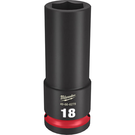 Milwaukee Tool Accessories Milwaukee SHOCKWAVE™ Impact Duty™ 1/2" Drive 18MM Deep 6 Point Socket