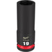 Milwaukee Tool Accessories Milwaukee SHOCKWAVE™ Impact Duty™ 1/2" Drive 19MM Deep 6 Point Socket