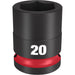 Milwaukee Tool Accessories Milwaukee SHOCKWAVE™ Impact Duty™ 1/2" Drive 20MM Standard 6 Point Socket