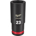 Milwaukee Tool Accessories Milwaukee SHOCKWAVE™ Impact Duty™ 1/2" Drive 23MM Deep 6 Point Socket