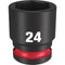 Milwaukee Tool Accessories Milwaukee SHOCKWAVE™ Impact Duty™ 1/2" Drive 24MM Standard 6 Point Socket
