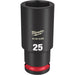 Milwaukee Tool Accessories Milwaukee SHOCKWAVE™ Impact Duty™ 1/2" Drive 25MM Deep 6 Point Socket