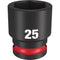 Milwaukee Tool Accessories Milwaukee SHOCKWAVE™ Impact Duty™ 1/2" Drive 25MM Standard 6 Point Socket