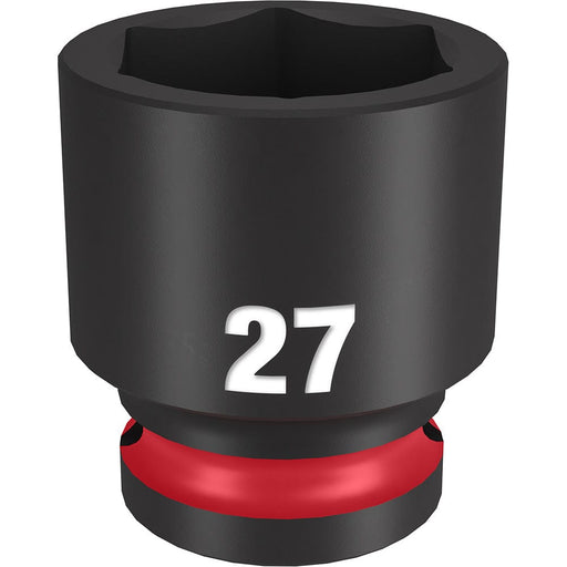 Milwaukee Tool Accessories Milwaukee SHOCKWAVE™ Impact Duty™ 1/2" Drive 27MM Standard 6 Point Socket