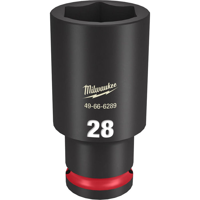 Milwaukee Tool Accessories Milwaukee SHOCKWAVE™ Impact Duty™ 1/2" Drive 28MM Deep 6 Point Socket