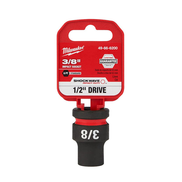 Milwaukee Tool Accessories Milwaukee SHOCKWAVE™ Impact Duty™ 1/2" Drive 3/8" Standard 6 Point Socket