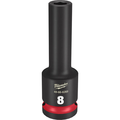 Milwaukee Tool Accessories Milwaukee SHOCKWAVE™ Impact Duty™ 1/2" Drive 8MM Deep 6 Point Socket