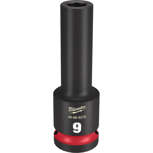 Milwaukee Tool Accessories Milwaukee SHOCKWAVE™ Impact Duty™ 1/2" Drive 9MM Deep 6 Point Socket